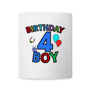 Birthday Boy 4 - Tasse - Weiß - Vorne