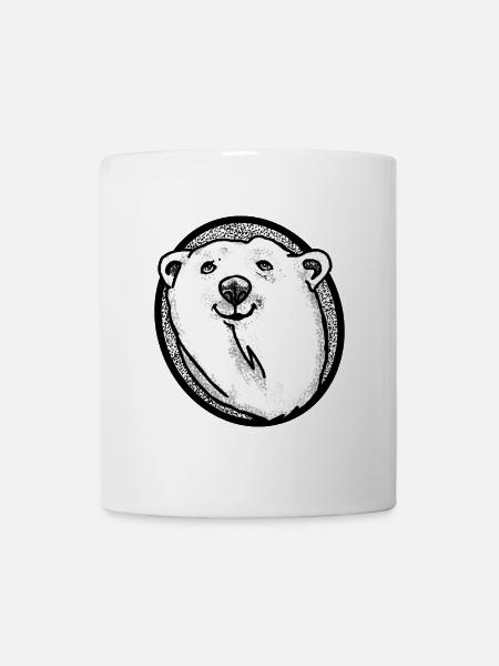Schmunzelnder Eisbär - Tasse - Weiß