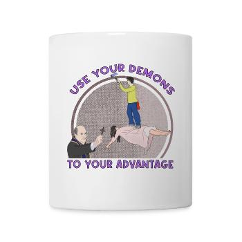 Utilisez vos démons à votre avantage - Mug blanc - blanc - Devant