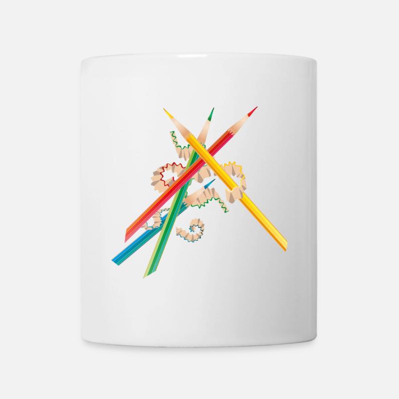 Kunterbunte Buntstifte frisch gespitzt - Tasse - Weiß