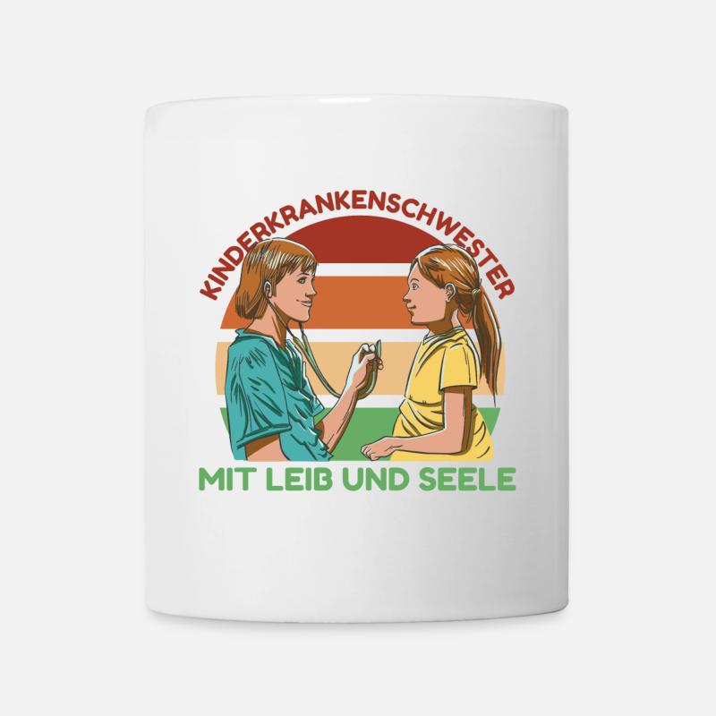 Kinderkrankenschwester mit Leib und Seele - Tasse - Weiß