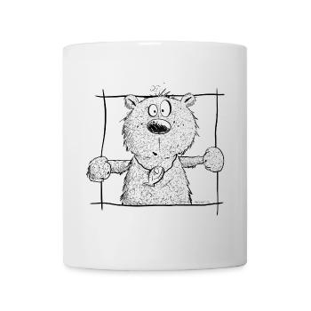 Droll Little Bear I Wild Animal Comic - Mug blanc - blanc - Devant