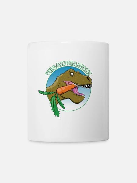 Veganer Dinosaurier - Tasse - Weiß