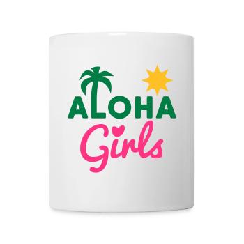 Aloha girls (palm as L, sun, heart as i-point) - Mug - white - Front