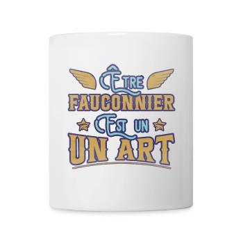 Être fauconnier est un art humour aigle faucon - Mug blanc - blanc - Devant