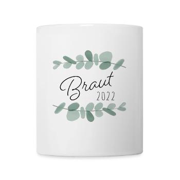 Braut 2022 Eukalyptus - Tasse - Weiß - Vorne