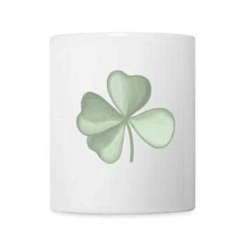 Pastel à feuilles de trèfle - Mug blanc - blanc - Devant