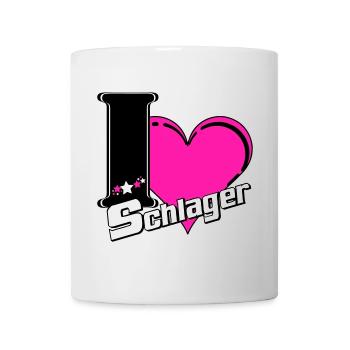 Schlager Party , Schlager Musik , Schlager Liebe - Tasse - Weiß - Vorne