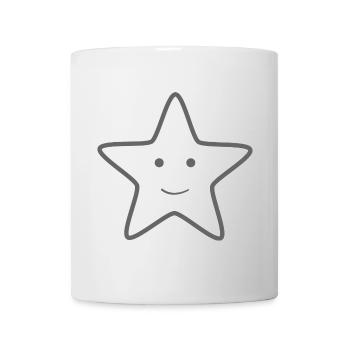 étoile souriante - Mug blanc - blanc - Devant
