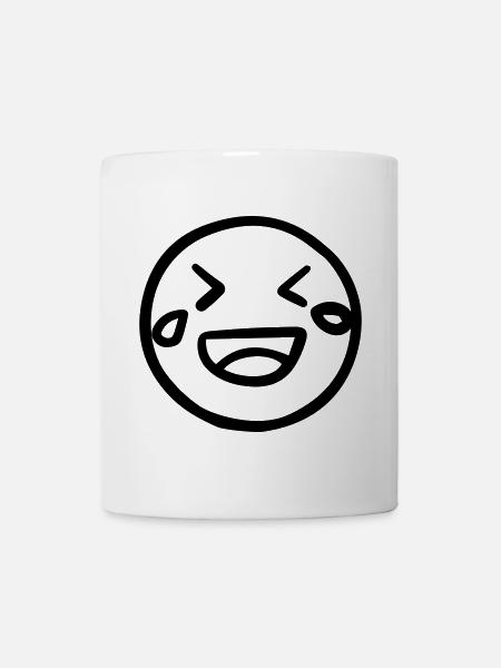 Laughing face with tears of joy - Mug - white