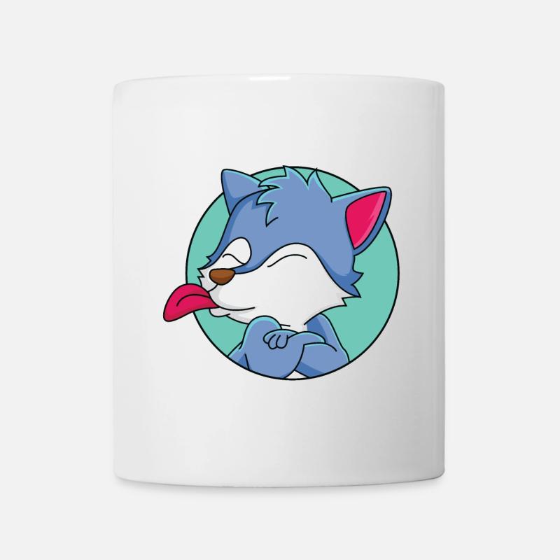 Petit loup effronté - Mug blanc - blanc