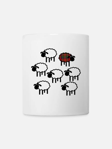 Moutons individuels écossais - Mug blanc - blanc