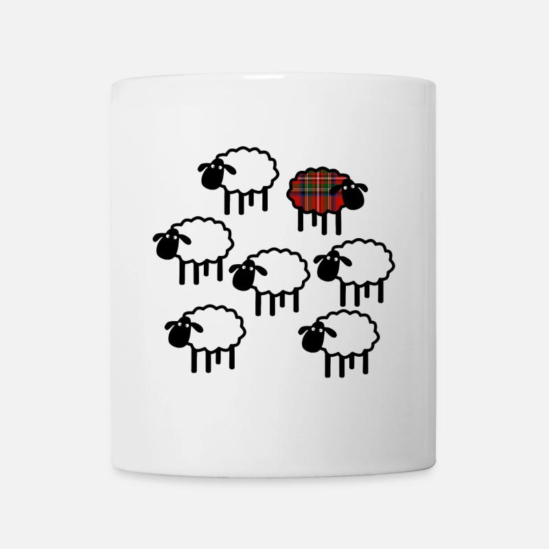 Schottische Einzelschafe - Tasse - Weiß