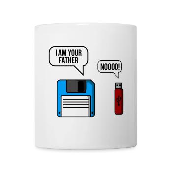 Retro Tech Vater Enthüllung - Tasse - Weiß - Vorne
