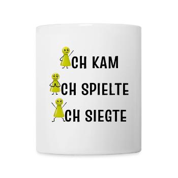Glücksshirt Brettspieler Ich spiele immer mit Gelb - Tasse - Weiß - Vorne