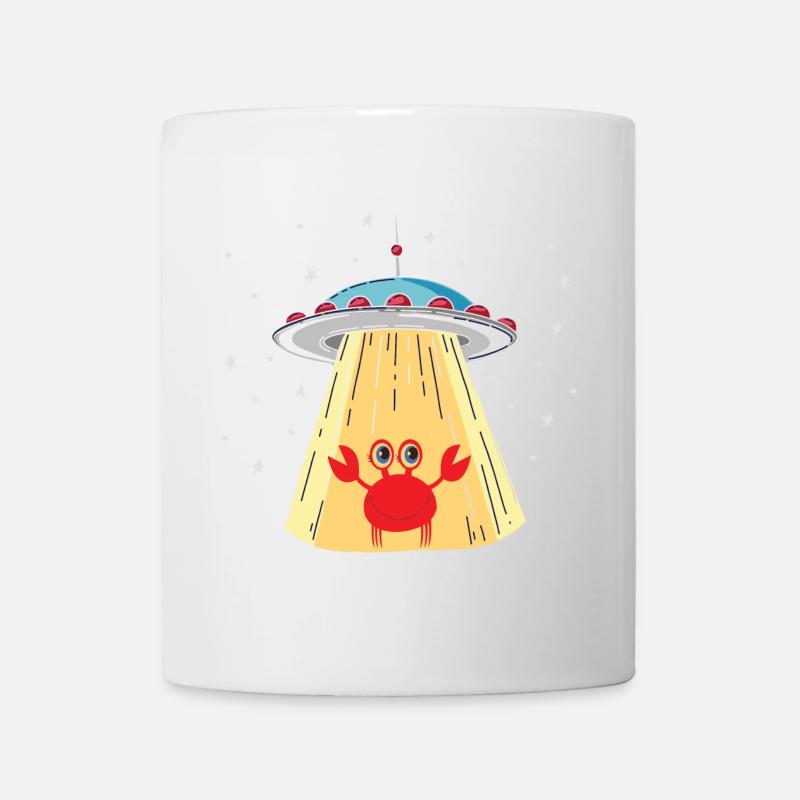 Visiteur de crabe extraterrestre - Mug blanc - blanc
