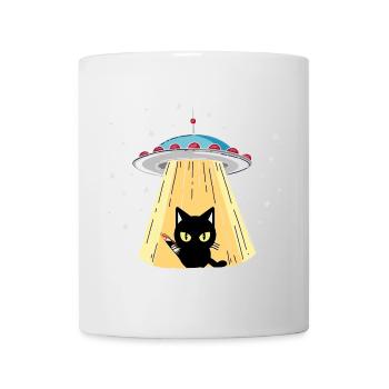 UFO cat with laser vision - Mug - white - Front