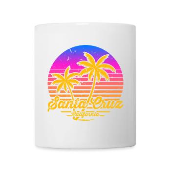 Santa Cruz California vintage retro Surfer Boarder - Mug - white - Front
