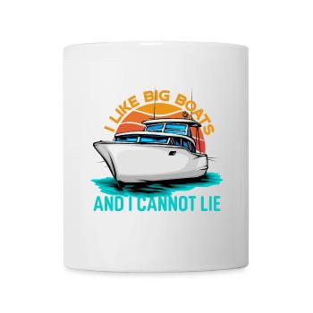 J’aime les gros bateaux et je ne peux pas mentir - Mug blanc - blanc - Devant