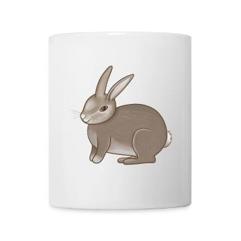 Lapin brun - Mug blanc - blanc - Devant