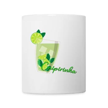 Verre de caipirinha avec menthe au citron vert - Mug blanc - blanc - Devant
