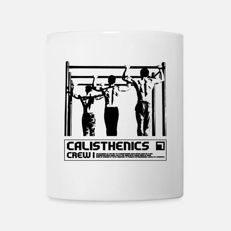 Conception de traction synchrone de l’équipe de calisténie - Mug blanc - blanc