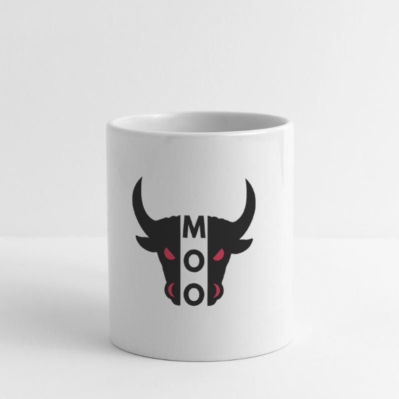 Moo (Hälfte Kopf Stier) Tasse