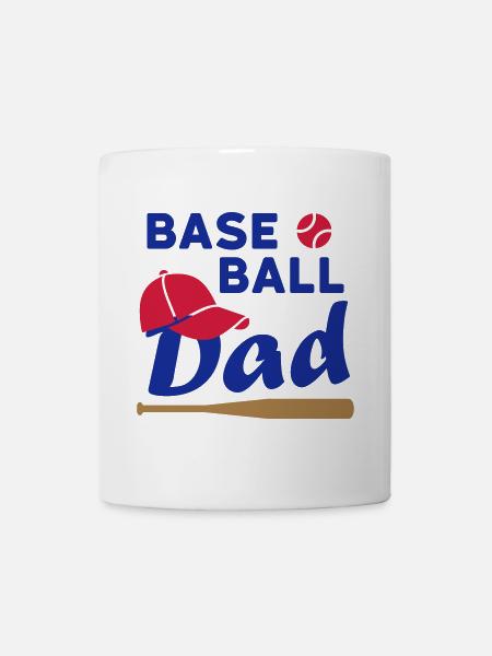 Baseball dad (game ball, baseball cap, baseball sc - Mug - white
