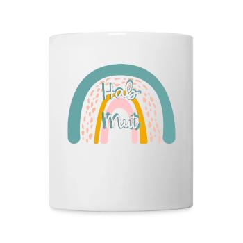 Hab Mut! Regenbogen - Tasse - Weiß - Vorne