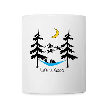 Playful Nighttime Smiling Moon Design - Mug - white - Front