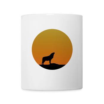 Wolf Sunrise - Tasse - Weiß - Vorne