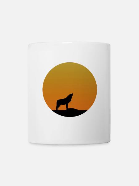 Wolf Sunrise - Tasse - Weiß
