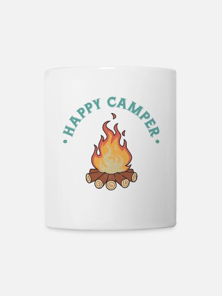Glücklicher Camper - Tasse - Weiß