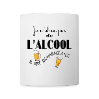 N'abuser pas de l'Alcool - Mug blanc - blanc - Devant