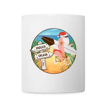 Weihnachtsmann macht Urlaub - Tasse - Weiß - Vorne