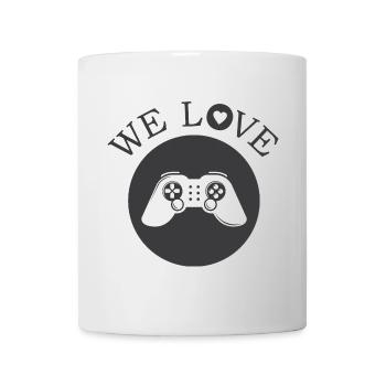 we love gaming gamer icon illustration logo icon - Mug - white - Front