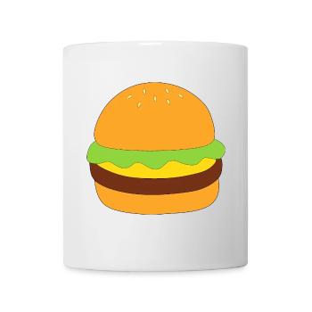 Burger, fast food, essen, kochen - Tasse - Weiß - Vorne