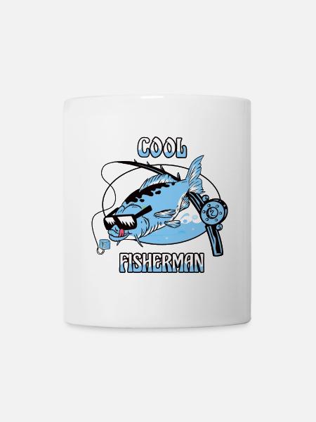 Coole Fischer Mann - Tasse - Weiß