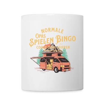 Normale Opas Spielen Bingo - Tasse - Weiß - Vorne