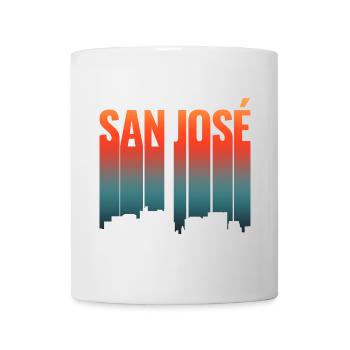 San José Skyline Farbverlauf - Tasse - Weiß - Vorne