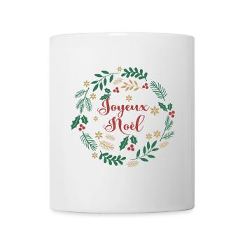 t-shirt joyeux noel frohe Weihnachten Joyeux Noël - Mug blanc - blanc - Devant