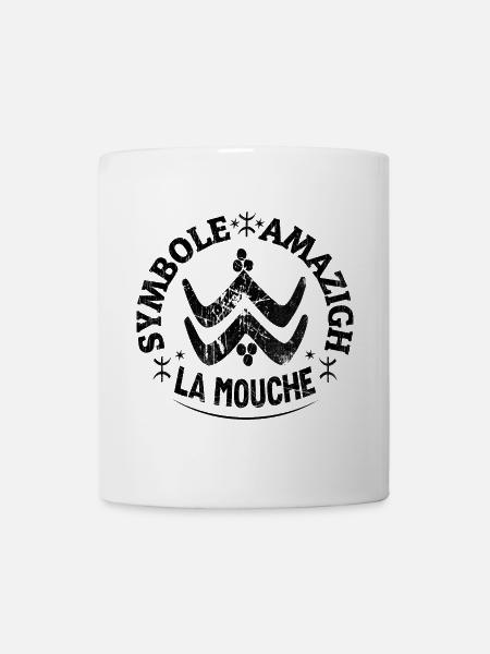 Symbole Amazigh, La mouche, tatouage berbère ⵣ - Mug blanc - blanc