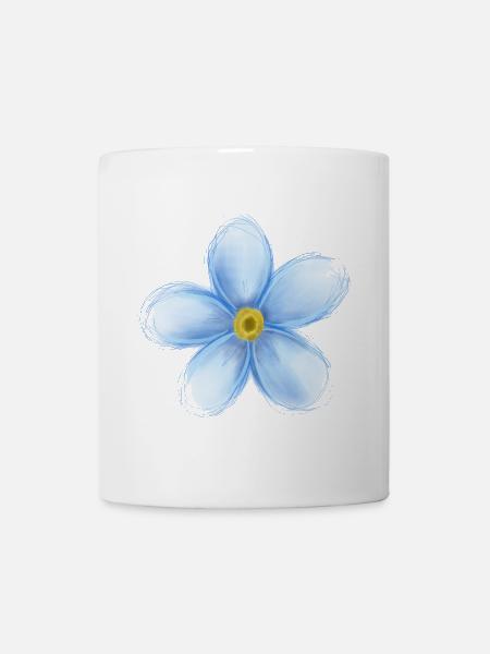 Forget Me Not – Delicate Floral Illustration - Mug - white