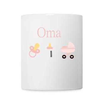 Oma Geburt Mädchen Vorlage personalisierbar - Tasse - Weiß - Vorne