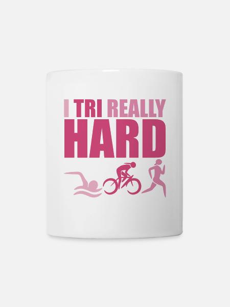 Triathlon Wettbewerb - Tasse - Weiß
