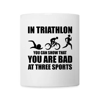Motivierendes Triathlet Zitat - Tasse - Weiß - Vorne