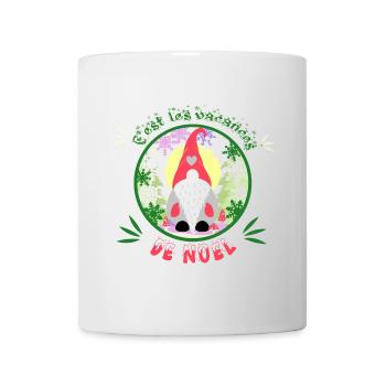 c'est les vacances de noël - Mug blanc - blanc - Devant