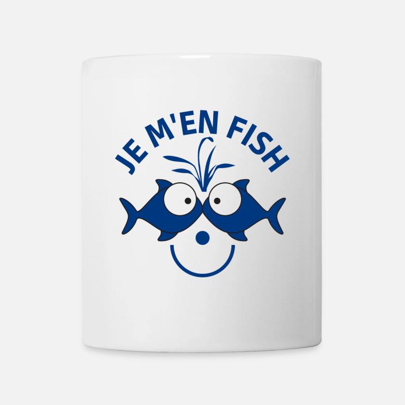 je m'en fish, pêche, pêche humour - Mug blanc - blanc