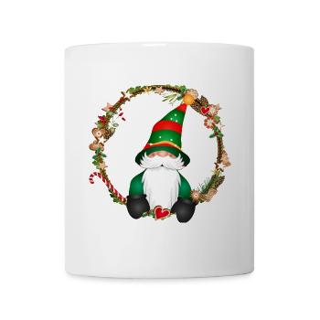 cute elf in the context of Christmas - Mug - white - Front