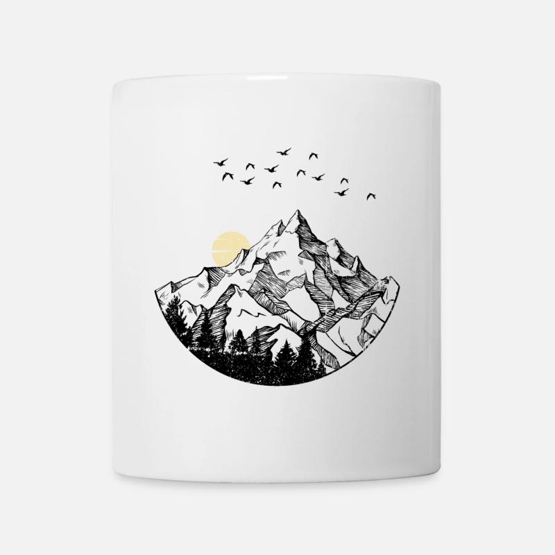 Soleil fragmenté sur le ciel nocturne - Mug blanc - blanc
